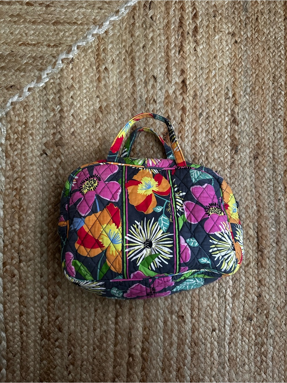 Vera Bradley Jazzy Blooms Quilted Cosmetic Bag